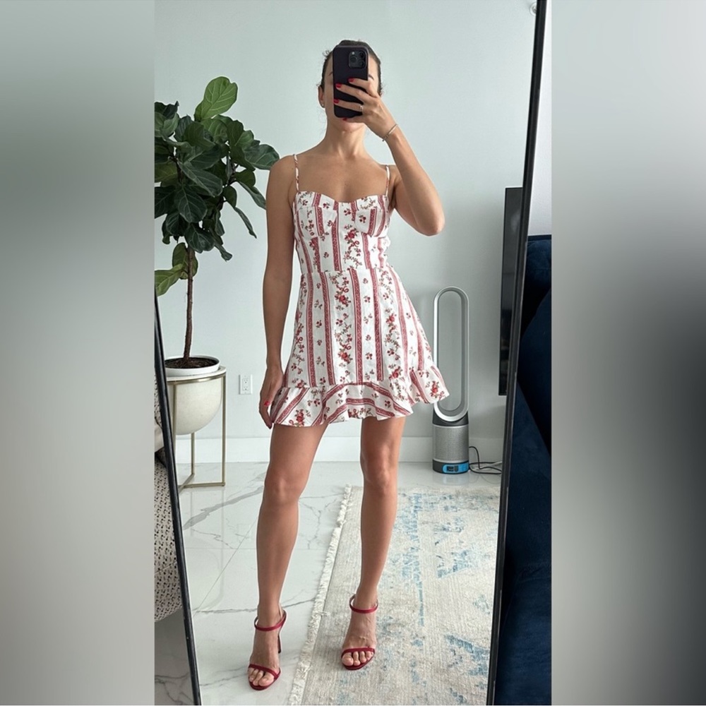 Reformation Marianna linen mini dress